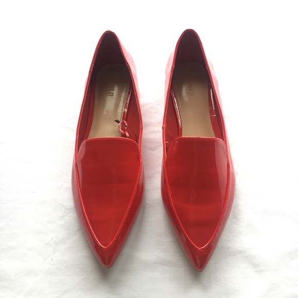 NWT Forever 21 patent red loafer flat 7.5. - Picture 2 of 8
